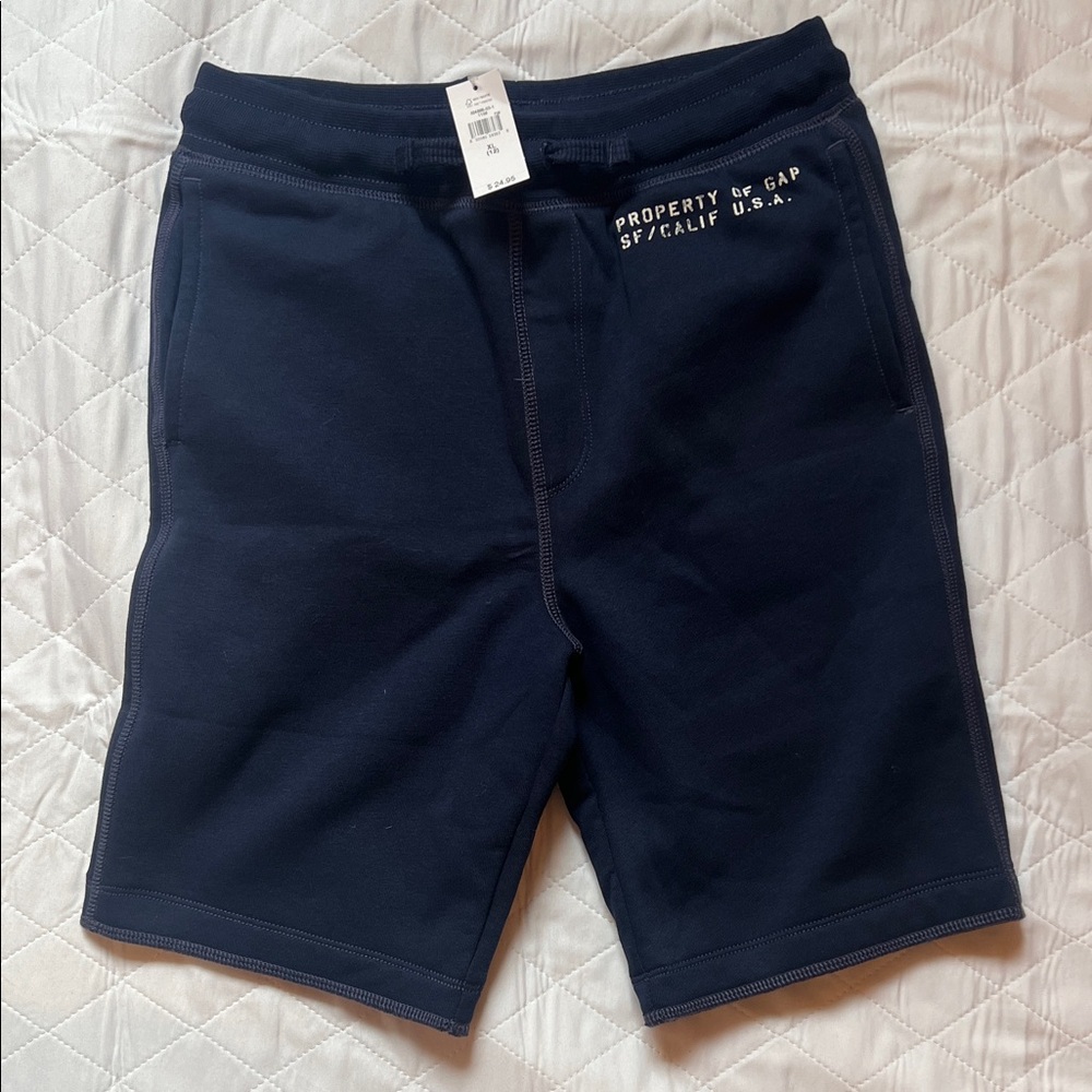 GAP Navy Athletic Knit Shorts with Logo- NWT
